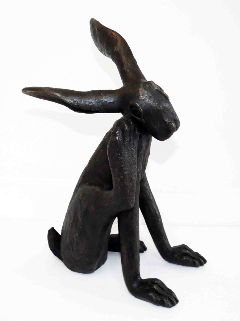 Libby Edmondson Bronze Resin ‘Scrattin Hare’