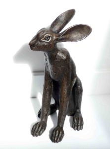 Libby Edmondson Bronze Resin 'Sitting Hare'