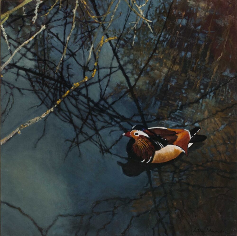 Libby Edmondson ‘Mandarin on a Dark Pool’ Limited Edition Print