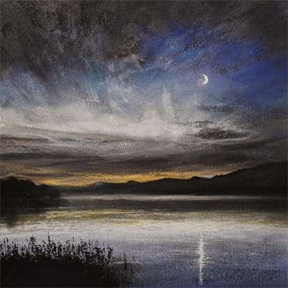 ‘Night Shades’ – Evening at Coniston Water, Head of Lake, Signed Limited Edition Print by Daniel Cooper