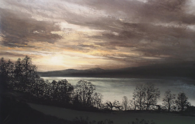 ‘The Late Renaissance’ – Coniston Water from Brantwood, East of Lake, Signed Limited Edition Print by Daniel Cooper