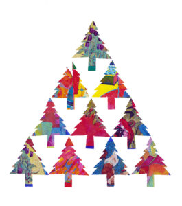 Christmas Trees, by Libby Edmondson, Christmas Card Pack of 10