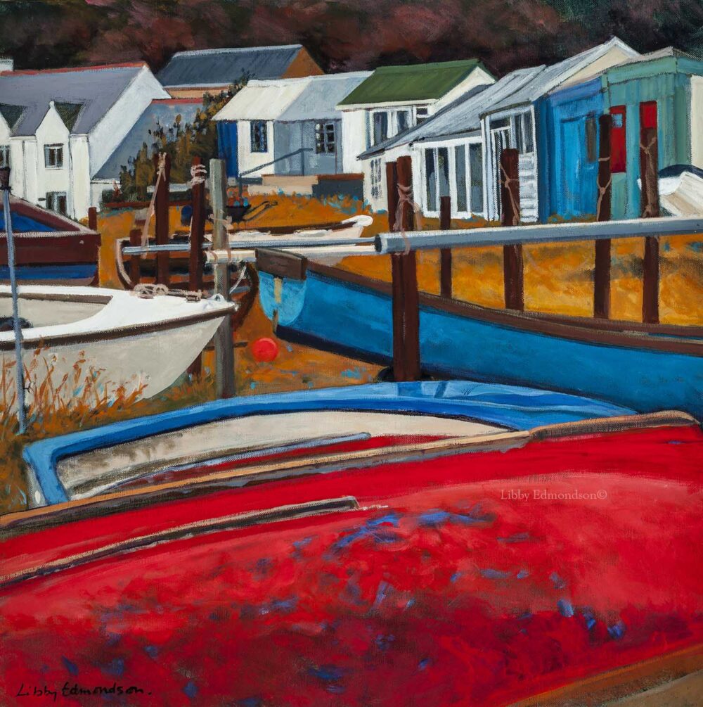 Libby Edmondson ‘The Red Boat’ , Nefyn. Limited Edition Print