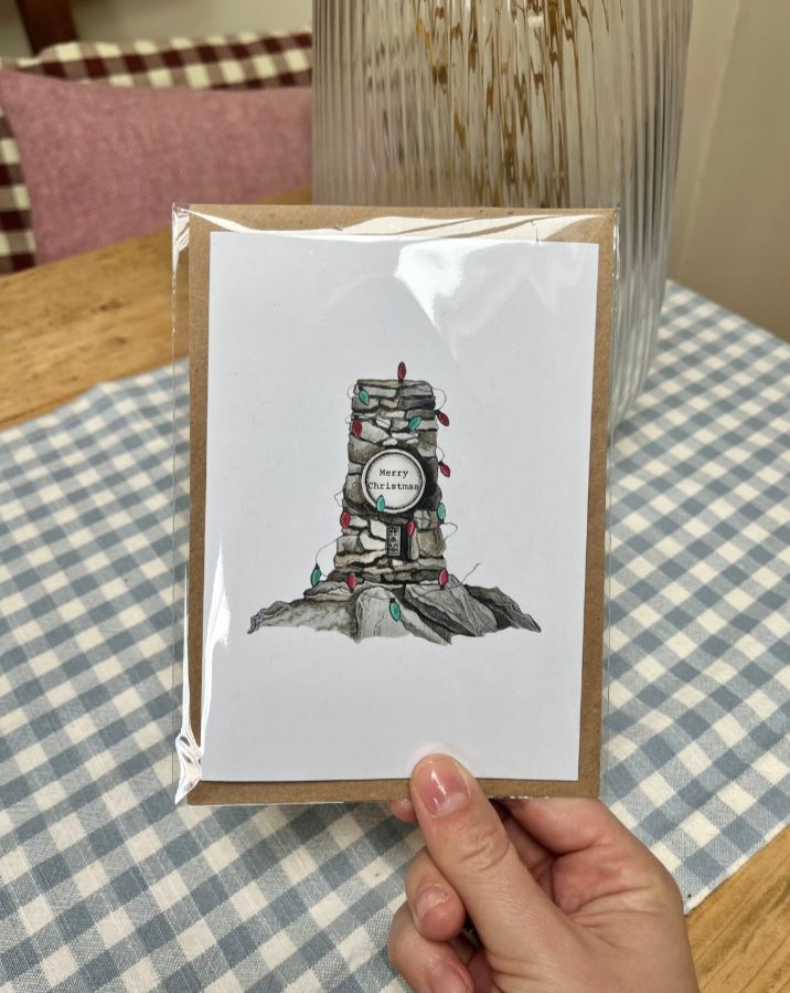 Peak Occasions - Merry Christmas (Lights) A6 Greetings Cards by Beth Tidmarsh ( Beth Draws Buildings ) pack of 10 - Image 2