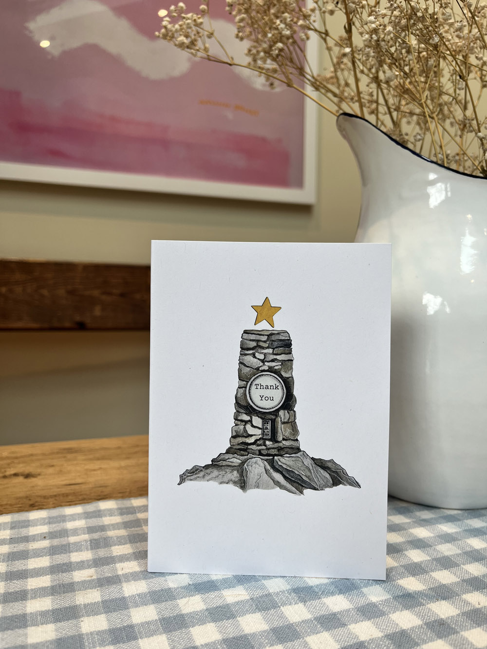 Peak Occasions - Thank You A6 Greetings Cards by Beth Tidmarsh ( Beth Draws Buildings ) pack of 10 - Image 2